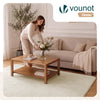 Tapis de salon poils ras doux antiderapant 140x200cm uni beige - vounat.shop