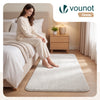 Tapis de salon poils ras doux antiderapant 120x160cm uni crème - vounat.shop