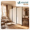 Paravent interieur separateur 3 panneaux autoportant pliable 262 x 30 x 173 cm Beige - vounat.shop