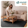 Tapis de salon poils ras doux antiderapant 140x200cm uni anthracite - vounat.shop