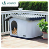Maison pour chat chien plastique interieur exterieur 60x51x41cm Blanc - vounat.shop
