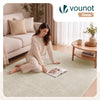 Tapis de salon poils ras doux antiderapant 160x230cm uni beige - vounat.shop