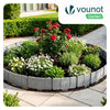 Bordure de jardin plastique PP imitation pierre 15m gris clair