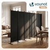 Paravent interieur separateur 6 panneaux autoportant pliable 340 x 30 x 164 cm Anthracite - vounat.shop