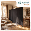 Paravent interieur separateur 3 panneaux autoportant pliable 262 x 30 x 173 cm Anthracite - vounat.shop