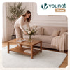 Tapis de salon poils ras doux antiderapant 140x200cm uni crème - vounat.shop