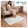 Tapis de salon poils ras doux antiderapant 80x150cm uni crème - vounat.shop
