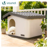 Maison pour chat chien plastique interieur exterieur 75x63x51cm Beige - vounat.shop