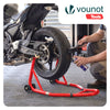 Bequille Moto roue arriere charge max 390 kg acier Rouge - vounat.shop