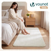 Tapis de salon poils ras doux antiderapant 120x160cm uni crème - vounat.shop