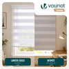 Lot de 2 Store enrouleur jour nuit double 90x150cm Blanc - vounat.shop