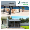 Tonnelle de jardin exterieure pliable avec moustiquaire Pop up 3.6x3.6m gris - vounat.shop