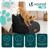 Escalier pour chien et chat en mousse haute densite et housse lavable 40x40x30cm noir - vounat.shop