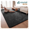 Tapis de salon poils ras doux antiderapant 240x340cm uni anthracite - vounat.shop