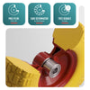 Lot de 4 Roue increvable 3.5-4 en PU pour brouette diable alesage 16mm 260x85mm Jaune - vounat.shop