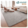 Tapis de salon poils ras doux antiderapant 240x340cm uni gris - vounat.shop