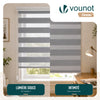 Lot de 2 Store enrouleur jour nuit double 90x150cm Gris - vounat.shop
