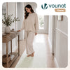 Tapis de salon poils ras doux antiderapant 80x200cm uni crème - vounat.shop