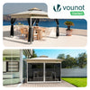Tonnelle de jardin exterieure pliable avec moustiquaire Pop up 3.6x3.6m beige - vounat.shop