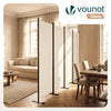 Paravent interieur separateur 4 panneaux autoportant pliable 228 x 30 x 164 cm Beige - vounat.shop