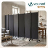 Paravent interieur separateur avec roue 6 panneaux autoportant pliable 340 x 30 x 171 cm Anthracite - vounat.shop