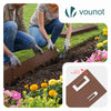 Lot de 10 Bordures de jardin acier galvanise avec pointes ancrages 106x18cm marron - vounat.shop