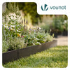 Lot de 35 Bordure de jardin en métal flexible 100x13cm noir - vounat.shop