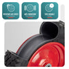 Lot de 4 Roue gonflable robuste 4.80/4.00-8 pour chariot brouette alesage 20mm 400x85mm rouge - vounat.shop