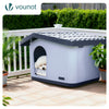 Maison pour chat chien plastique interieur exterieur 75x63x51cm Blanc - vounat.shop