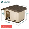 Maison pour chat chien plastique interieur exterieur 75x63x51cm Beige - vounat.shop