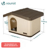 Maison pour chat chien plastique interieur exterieur 60x51x41cm Beige - vounat.shop
