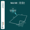Tapis de salon poils ras doux antiderapant 200x300cm uni crème - vounat.shop