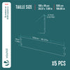 Lot de 5 Bordure de jardin en métal flexible 100x18cm noir - vounat.shop