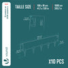 Lot de 10 Bordures de jardin acier galvanise avec pointes ancrages 106x18cm noir - vounat.shop