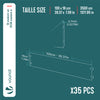 Lot de 35 Bordure de jardin en métal flexible 100x18cm noir - vounat.shop