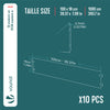 Lot de 10 Bordure de jardin en métal flexible 100x18cm noir - vounat.shop