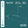 Lot de 15 Bordure de jardin en métal flexible 100x18cm noir - vounat.shop