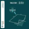 Tapis de salon poils ras doux antiderapant 120x160cm uni crème - vounat.shop