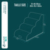 Escalier pour chien et chat en mousse haute densite et housse lavable 72x40x50cm beige - vounat.shop