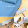 Balai microfibre et Seau Essoreur avec 6 serpillères Réutilisables Balai Plat Double compartiment blanc - vounat.shop