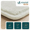 Tapis de salon poils ras doux antiderapant 60x180cm uni crème - vounat.shop