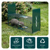Piege pour animaux vivants cage trappe en metal 80x26x34cm vert - vounat.shop