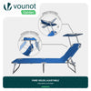 Transat pare soleil Lot de 2 pcs Bleu - vounat.shop