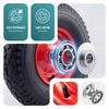 Lot de 4 Roue gonflable robuste 4.80/4.00-8 pour chariot brouette alesage 20mm 400x85mm rouge - vounat.shop