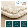 Tapis de salon poils ras doux antiderapant 60x180cm uni beige - vounat.shop