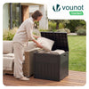Coffre de Rangement Exterieur 126L en PP 56x43x53CM Style Bois Marron - vounat.shop