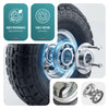 Lot de 4 Roue gonflable robuste 3.5-4 pour chariot brouette alesage 16mm 260x85mm metal - vounat.shop