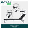 Transat pare soleil Lot de 2 pcs Noir - vounat.shop