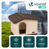 Maison pour chat chien plastique interieur exterieur 75x63x51cm Beige - vounat.shop