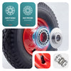 Lot de 4 Roue gonflable robuste 4.80/4.00-8 pour chariot brouette alesage 20mm 400x85mm rouge - vounat.shop